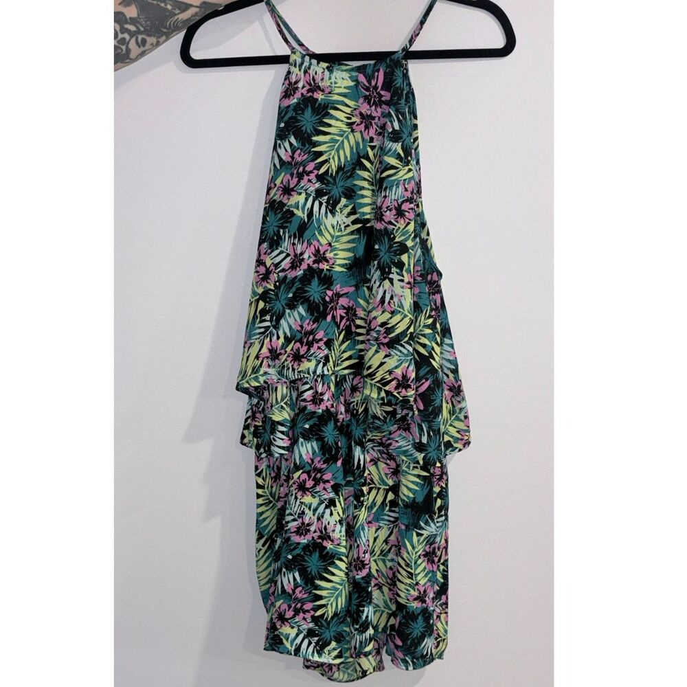 Charlotte Russe Tropical Floral Halter Dress Women’s XL